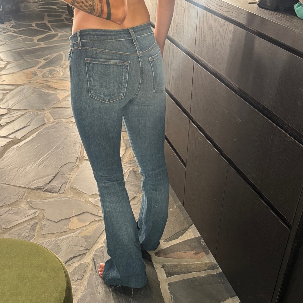 Women's Blue Flared love story Jeans - Picture 8 of 9